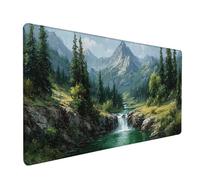 Tree Gaming Mouse Mat, View Mouse Pad Large 32x16in, Desk Mat with Non-Slip Rubber Base, Gaming Accessories, Stitched Edge Design XL Mousepad, Desk Pad, for Office, Computer Accessories, Gifts, A-9063