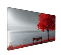 Tree Gaming Mouse Mat, View Mouse Pad Large 48x24in, Desk Mat with Non-Slip Rubber Base, Gaming Accessories, Stitched Edge Design XL Mousepad, Desk Pad, for Office, Computer Accessories, Gifts, R-7307