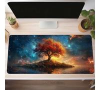 Tree Gaming Mouse Mat Yellow Large Mouse Pad 70 x 30cm XXL Mousepad Desk Mat Improved Precision and Speed Rubber Base for Stable Grip on Smooth Surfaces Table Pad PjY5881 7-5