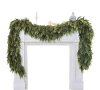 Tree Garland | Realistic Green Pine Christmas Wreath | Fireplace Garland - For Fireplace L Tree The Coat The Porch Stairs The Table The Door The Home Party