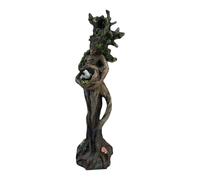 Tree Goddess Statue - 6.29 x 1.96 Inch Resin, Forest Sculpture, Creative Decoration with Handmade Artistic Details, Mystical Decoration for Home Schools Halloween Children Adults Living Room