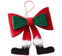 Tree Hanging Christmas Bow Ornaments Featuring Non Woven Fabric Material and Contemporary Style for Festive Decoration (Bow Tie-C)