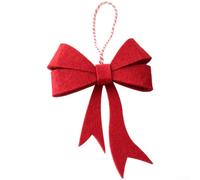 Tree Hanging Christmas Bow Ornaments Featuring Non Woven Fabric Material and Contemporary Style for Festive Decoration (Bow-B)