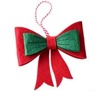 Tree Hanging Christmas Bow Ornaments Featuring Non Woven Fabric Material and Contemporary Style for Festive Decoration (Bowknot-G)