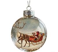 Tree Hanging Christmas Ornaments Featuring Vintage Baubles with Santa Claus and Snowman Designs for Festive Decoration in Homes and Parties Made of Plastic (Santa Claus)