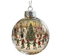 Tree Hanging Christmas Ornaments Featuring Vintage Baubles with Santa Claus and Snowman Designs for Festive Decoration in Homes and Parties Made of Plastic (Christmas Party)