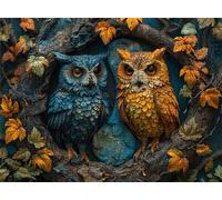 Tree Hole Owl Puzzle - 1500 Piece Jigsaw Puzzles for Adults - The Back Features Printed Letter Guides - The Pieces fit Together Snugly - Wooden Puzzles for Adults - Gifts Man 34.3 X 22.4 Inch s7h-659