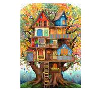 Tree House Puzzles for Adults 1000 Pieces, Fantasy Tree of Life Jigsaw Puzzles, Plant Challenging Hard Puzzles as Nature Decor