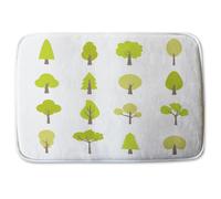 Tree Illustrations Designer Bathmat Benjamin Tate Design Blue One Size