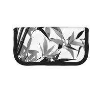 Tree Image Chinese Calligraphy Large Capacity Canvas Pencil Case, Sturdy and Durable, Easy to Store in an Orderly Manner