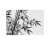 Tree Image Chinese Calligraphy Print Metal Tin Sign Personalized Garden Tin Signs Art Plaque Poster Wall Decor For Home Bedroom Living Room Club Coffee Shop Decoration