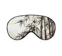 Tree Image Chinese Calligraphy Sleep Mask for Women Men, Soft Eye Mask with Adjustable Strap for Sleeping, Light Blocking Travel Blindfold for Nap Comfortable Eye Cover for Home Office