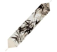 Tree Image Chinese Calligraphy Table Runner for Dining Table, Short Plush Runners Washable & Durable Tablerunner Modern Home Decor for Wedding, Kitchen, Holiday 178*33cm