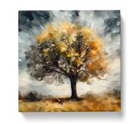 Tree Impressionism No.1 Canvas Print | Gallery Wrapped 30mm Frame Wall Art | 20x20 inches | Ready to Hang | Impressionist Landscape Picture | Living Room Bedroom Lounge Office