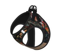 Tree In The Fall Print Adjustable Harness Leash Set For Cats And Dogs, Soft Breathable Kitten Puppy Mesh Vest With Reflective Design, Escape-Proof Lead For Small Pets Walking Training