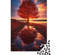 Tree in The Lake Puzzle Precise Interlocking Paper Rectangular Jigsaw Puzzle for Boy Or Girl 1000pcs (38x26cm)
