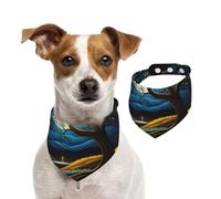 Tree in The Moonlight Dog Bandana for Small Medium Large Dogs, Cat Dogs Kerchief Triangle Bibs Scarf for Girl Or Boy