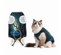 Tree in The Moonlight Recovery Suit for Dogs Cats After Surgery, Soft Cotton Post-Surgery Suit for Male and Female Pet