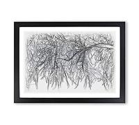 Tree in The Winter Vol.3 Sketch Framed Print | A2 Black Framed Wall Art | Ready to Hang | Modern Floral Picture | Living Room Bedroom Lounge Office