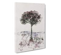 Tree in Tuscany Italy Watercolour Canvas Print | Gallery Wrapped 30mm Frame Wall Art | 30x20 inches | Ready to Hang | Modern Landscape Picture | Living Room Bedroom Lounge Office