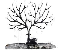 tree jewellery stand Jewelry Storage Rack Smooth Jewels Display Shelf Rings Earrings Small Accessories(Black rack)