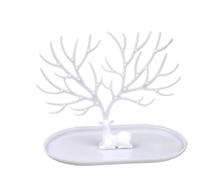 tree jewellery stand Little Deer Shape Earrings Necklace Ring Pendant Bracelet Jewelry Display Stand Tray Tree Storage(Color 2)