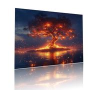 Tree Jigsaw Puzzles for Adults Difficult 80 pieces Starry Sky Adult Kids Toddler Puzzle Age 4-6 Mini 5-8 Year Olds Jigsaws Learning Educational Challenge Toys, Home Decoration and Gifts 15x20cm t-909