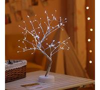 Tree Lamp Lighted Birch Tree 108 LED Twig Tree with Lights up 20 Inches Tree Pre Lit USB & Battery Operated Upgraded Touch Switch Copper Wire Tree Branch Lights for Indoor Decoration (108 White Light)