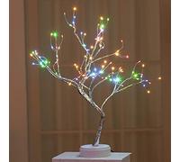 Tree Lamp Lighted Birch Tree 108 LED Twig Tree with Lights up 20 Inches Tree Pre Lit USB & Battery Operated Upgraded Touch Switch Copper Wire Tree Branch Lights for Indoor Decoration (108 Colorful)