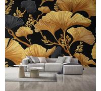 Tree Leaf Wallpaper, Gold Leaves Modern Art Wall Mural, Wallpaper for Bedroom Living Room, Home Decor, Photo Wall Paper, 130 x 80 cm &SO67