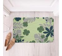 Tree Leaves Bath Mat for Bathroom Jungle Botanical Door Mat for Bedroom Monstera Deliciosa Boho Floral Bathroom Rug Non Slip - Hawaii Beach Decor Tropical Plant Entrance Rug 20"x32",Light Sage Green