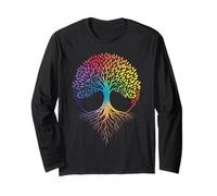 Tree Life Rainbow LGBTQ+ Cool Gay Pride Flag Ally Long Sleeve T-Shirt