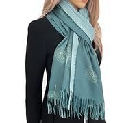 Tree Life Scarf Shawl Wrap - Ladies Scarves, Blanket Scarf, Tree Of Life Shawl Scarf, Large Long Winter Scarfs Women Pashmina Scarf, Scarf Face Mask, Womens Gifts Cheap Gift Ideas (Teal Green)