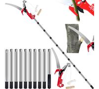 Tree Loppers Long Reach Telescopic, 82-402cm Long Reach Pruner with Extendable Handle & 33cm Saw, Lightweight Telescopic Tree Pruner Branch Cutters,