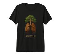 Tree Lungs Breathe Nature Connection Wellness Premium T-Shirt