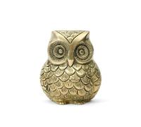 TREE MAISON CORONATING HOMES Brass Vastu Owl | Size - 3.5 Inch (Approx) | Weight - 650 G (Approx) | Home Decor | Feng Shui |Vastu Shastra Remedies | Owl Statue for Good Luck