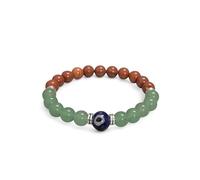 TREE MAISON CORONATING HOMES Cancer Zodiac Bracelet | Bracelet for Karka (कर्क) Rashi | With Evil Eye Protection | Stone Beads - 8mm | Pack of 1, One Size, Crystal, CANCER