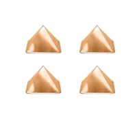 TREE MAISON CORONATING HOMES Pure Copper Hollow Curve Pyramid | 2 inch | Pack of 4 | Boost Positive Energy for Vastu | Energy for Vibrations at Home, Office | Powerful Positive Energy Remedies