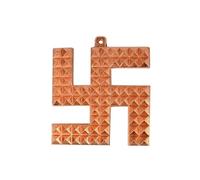 TREE MAISON CORONATING HOMES Vastu Copper Swastik | 6 Inch | Satiya Pyramid Door Sign | Vastu Dosh & Nazar Dosh Remedy | Prosperity & Success | Pack of 1