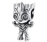 Tree Man Groot Charms fit Pandora Galaxy Bracelet, 925 Sterling Silver I am Baby Groot Monster Beads with Black Eye CZ, Gifts for Cousin/Super Hero/Graduation/Valentines Day