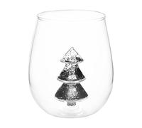 Tree Modern Wine Glasses Tea Cups - Christmas Glass Cup Anti Tip | Holiday Table Centerpieces, Wedding Party Birthday, Home Office Bar Restaurant, Tea Milk Juice Water, Sturdy, Stylish, Reusable
