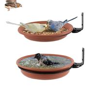 Tree Mounted Bird Food Dispenser, Bath Tray for Bird Feeder - Outdoor Decoration 2 Pieces Bowls Water and Food for Garden, Balcony, Terrace, Fence