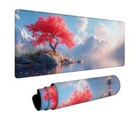 Tree Mouse Mat 40x20in, Gaming Mouse Pad Landscape, Desk Mat with Non-Slip Rubber Base, Gaming Accessories, Mousepad with Stitched Edge, Office Accessories Keyboard Mousepad, for Office Laptop 5-7752