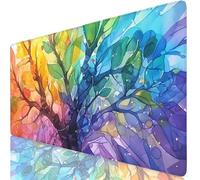 Tree Mouse Mat Duck Egg Color Mouse Pad Desk Mat Soft Smooth Surface and Anti-Slip Rubber Base for Stable Grip on Smooth Surfaces, Improved Precision and Speed, Office and Home 900 x 400 x 3mm K0-579