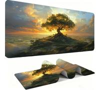 Tree Mouse Pad 1500x800mm, Gaming Accessories Mouse Mat - Mousepad with Non-Slip Base and Stitched Edge Compatible with Laser and Optical Mice Table Pad for Gaming Office Work Dreamy j0zj-227