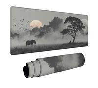 Tree Mouse Pad Large, Elephant Gaming Mouse Mat 24x12in, Desk Mat with Stitched Edge, XXL Mousepad Non-Slip Rubber Base, Office Accessories, Keyboard Pad, for Computers Gaming Accessories, Gift 7-4738