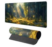 Tree Mouse Pad, Mouse Mat 800x300x3mm, Stitched Edge Design XXL Desk Mat Large, Desk Accessories Gaming Mousemat, Office Accessories Keyboard Pad, for Gaming PC Office Large Mousepad, Green 6-6995