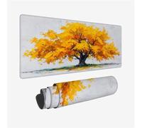 Tree Mouse Pat 900x400x3mm Large Gaming Mouse Mat Yellow XXL Mouse Pad with Non-Slip Base, Extended Large Size Mouse Pads, Keyboard Desk Pad with Water Resist Surface for Desk Keyboard Decor, Gifts