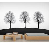 Tree Mural, Dead Trees Mural Wallpaper, Minimalist Wallpaper for Living Room, Tree Wall Murals - 200x140cm (Not Peel n' Stick)