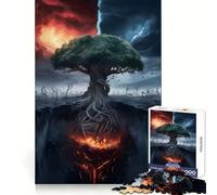 Tree of Fire And Ice 1000-piece Puzzle for Teenagers Brain Activity Soothing Downtime Accurate Cut Lovely Gift (38x26cm)